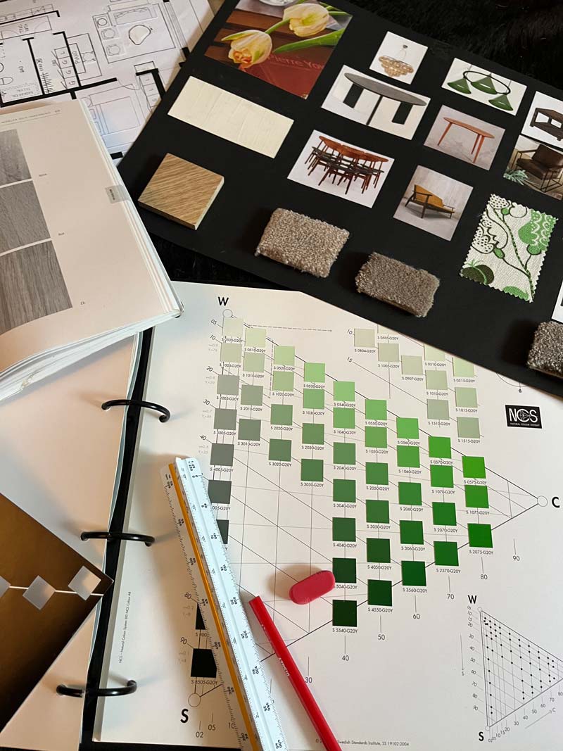 Sketching of interior design